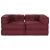 Modułowa sofa 2 pcs Bordowy 140 x 70 x 56 cm tkanina