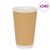 Papierowe kubki, 500 szt., 16oz, 400ml, brązowy