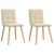Krzesła stołowe, 2 szt., kremowe, obite tkaniną