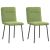 Krzesła stołowe, 2 szt., jasnozielone, aksamitne
