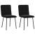 Krzesła stołowe, 2 szt., czarne, obite aksamitem