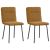 Krzesła stołowe, 2 szt., brązowe, obite aksamitem