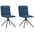 Krzesła stołowe, 2 szt., niebieskie, obite tkaniną