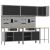 Zestaw szafek roboczych z szufladą 10 pcs Czarny i szary