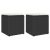 Taborety ogrodowe z poduszkami 2 szt. Czarny Polirattan