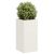 Donica, biała, 40x40x80 cm, stal walcowana na zimno