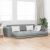 Sofa Bed 200cm Jasnoszary tkanina