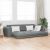 Sofa Bed 200cm Ciemnoszary tkanina
