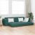 Sofa Bed 200cm Ciemna zieleń tkanina