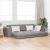 Sofa Bed 200cm Ciemnoszary tkanina