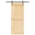 Drzwi przesuwne z osprzętem, 85x210 cm, lite drewno sosnowe