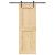 Drzwi przesuwne z osprzętem, 85x210 cm, lite drewno sosnowe