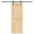 Drzwi przesuwne z osprzętem, 85x210 cm, lite drewno sosnowe