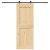 Drzwi przesuwne z osprzętem, 85x210 cm, lite drewno sosnowe