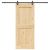 Drzwi przesuwne z osprzętem, 95x210 cm, lite drewno sosnowe