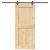 Drzwi przesuwne z osprzętem, 100x210 cm, lite drewno sosnowe