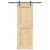 Drzwi przesuwne z osprzętem, 80x210 cm, lite drewno sosnowe
