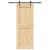 Drzwi przesuwne z osprzętem, 85x210 cm, lite drewno sosnowe