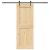 Drzwi przesuwne z osprzętem, 85x210 cm, lite drewno sosnowe