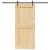 Drzwi przesuwne z osprzętem, 100x210 cm, lite drewno sosnowe