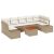 Zestaw Sof na Ogród 8 pcs Beżowy i kremowy polirattan