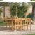 Zestaw do jadalni w ogrodzie 5 pcs Naturalny Lite Drewno Akacji