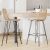 Krzesło barowe 2 pcs Naturalny 44,5 x 53 x 111 cm
