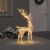 3D Renifer z 140 diodami LED Ciepła biel 128 cm PET