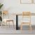 Krzesła jadalne 2 pcs Naturalny 43 x 54 x 89 cm Drewno Gumowe