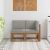 Modułowa sofa na zewnątrz 2 Sztuka Naturalny i Jasny Szary